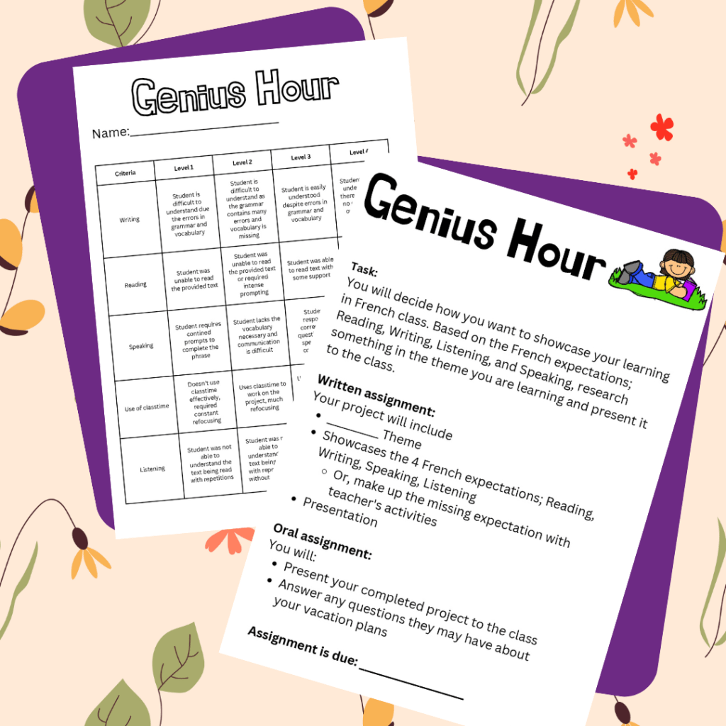 This 100% self-directed learning allows the students to focus on whatever they want to learn and teach the class about. This is great for classes with a lot of different interests, as well as different abilities. 