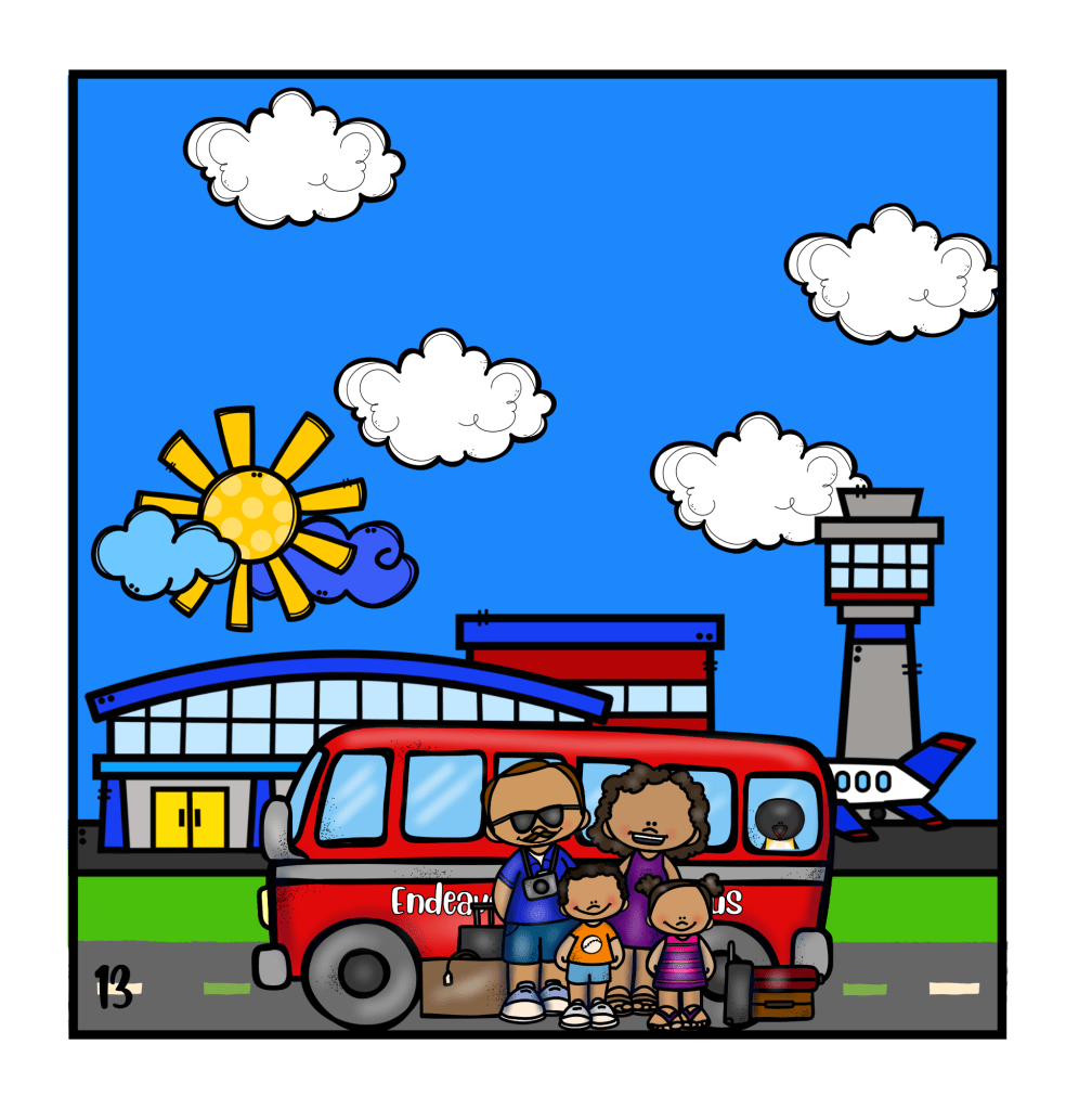Clip Art from Educlips on TPT, each package is sold separately then blended together to make a scene. Be sure to purchase the Licencing rights for physical copies